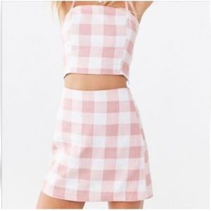 Forever 21 Pink Plaid Set
